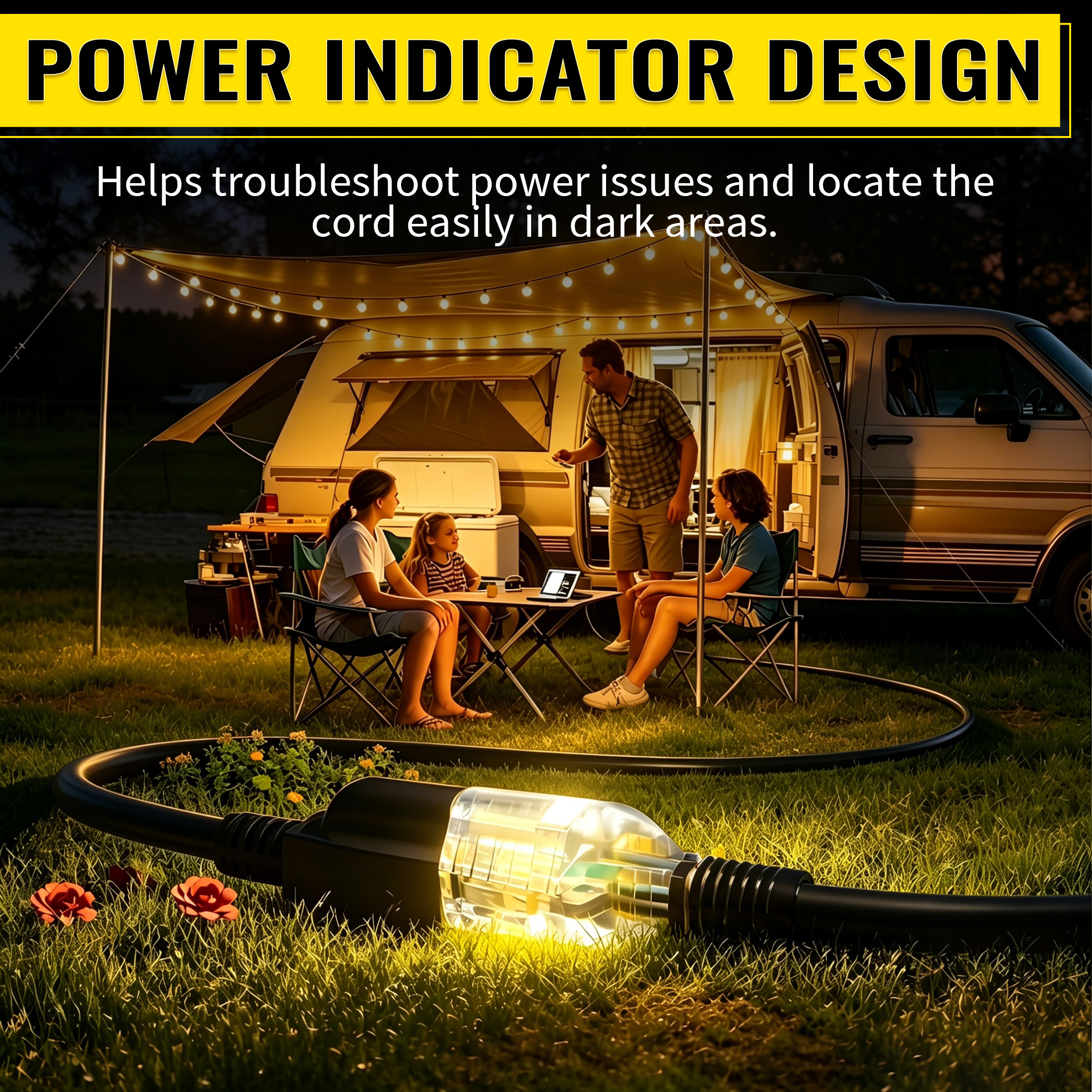 ZAZFO 25ft 10 Gauge Heavy Duty Extension Cord with LED Indicator photo 6