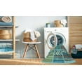 thumbnail image 2 of Ahgly Company Machine Washable Indoor Rectangle Transitional Turquoise Green Area Rugs, 2' x 5', 2 of 7