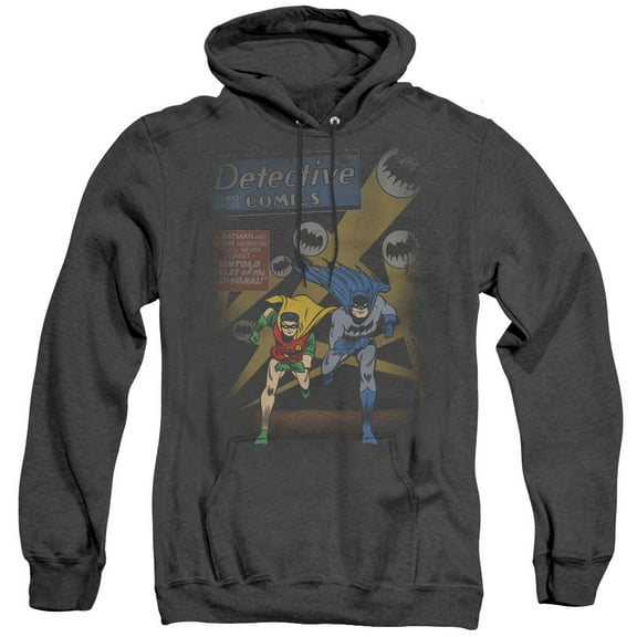 Batman Dynamic Duo Adult Heather Hoodie Sweatshirt Black