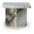 thumbnail image 3 of Signature Design by Ashley Baretton Small Accent Coffee Table - Natural Marble with Black/White/Taupe Tones, Square Design, 3 of 5