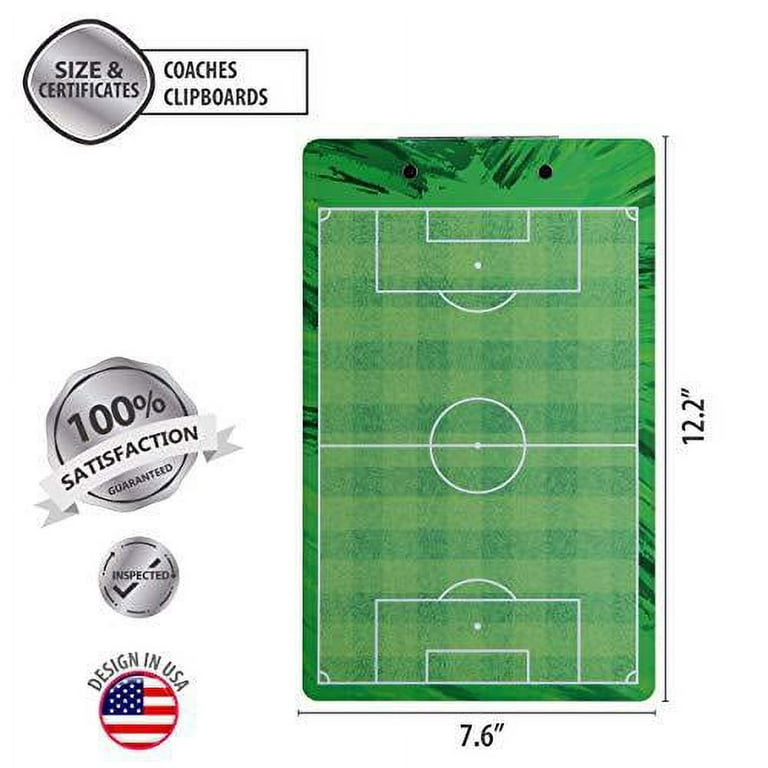 Best Soccer Double Sided Board for Coaches 15x10.5 with Markers –