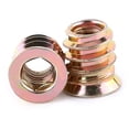 thumbnail image 1 of M Buder Tuercas De Inserción Prácticas Para Madera Acero Al Carbono Galvanizado Cabeza Hexagonal Fijación Muebles Carpintería Conector Roscado Resistente Talla M6*13mm Paquete 20 Piezas, 1 of 9