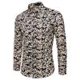 thumbnail image 1 of Casual Hombres Floral Manga Larga Playa Turn Down Collar Botón Camisa (Negro 2Xl-200192.04 Tmvgtek Caballero, 1 of 5