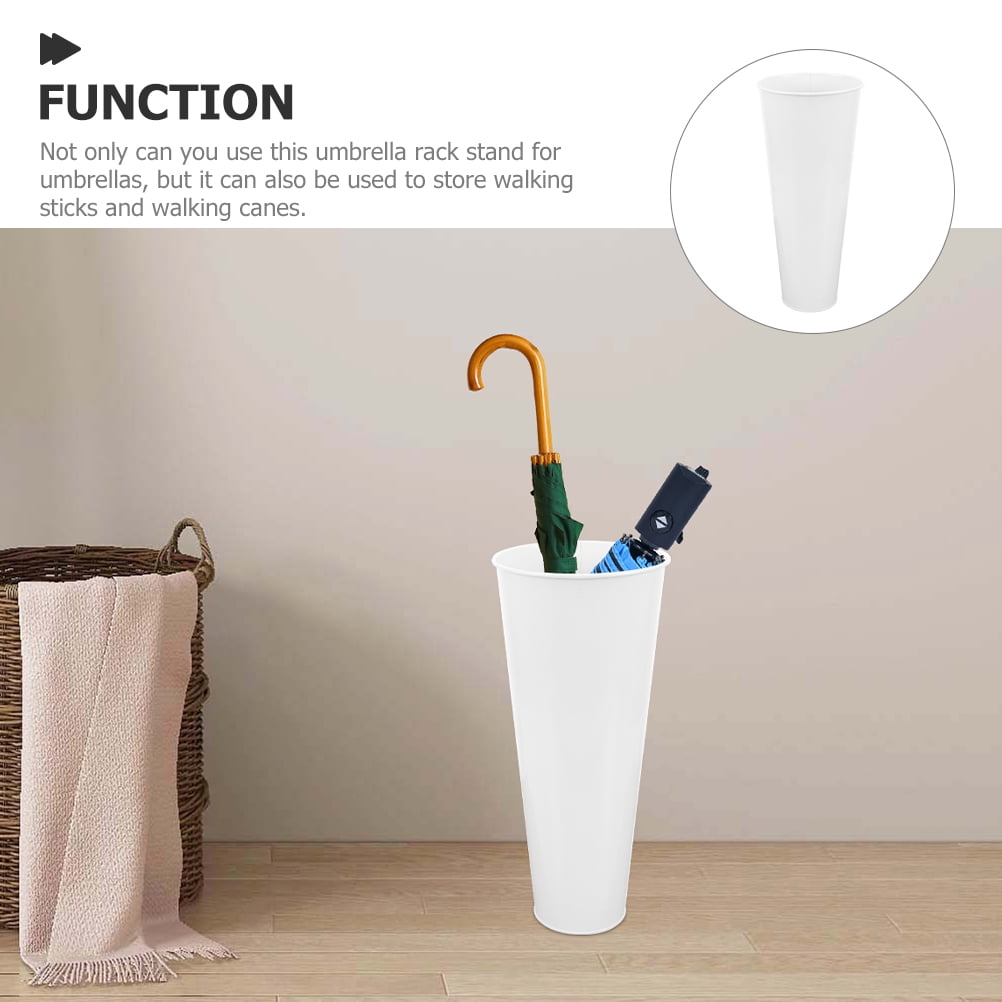 WORGEOUS 2-Pack Multi-Functional Umbrella Stand with Storage Bucket and Walking Stick Holder for Home, Office, Entryway