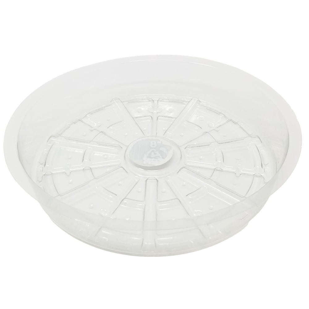 Mainstays 8" Heavy Duty Clear Plastic Round Plant Saucer, Drip Pan