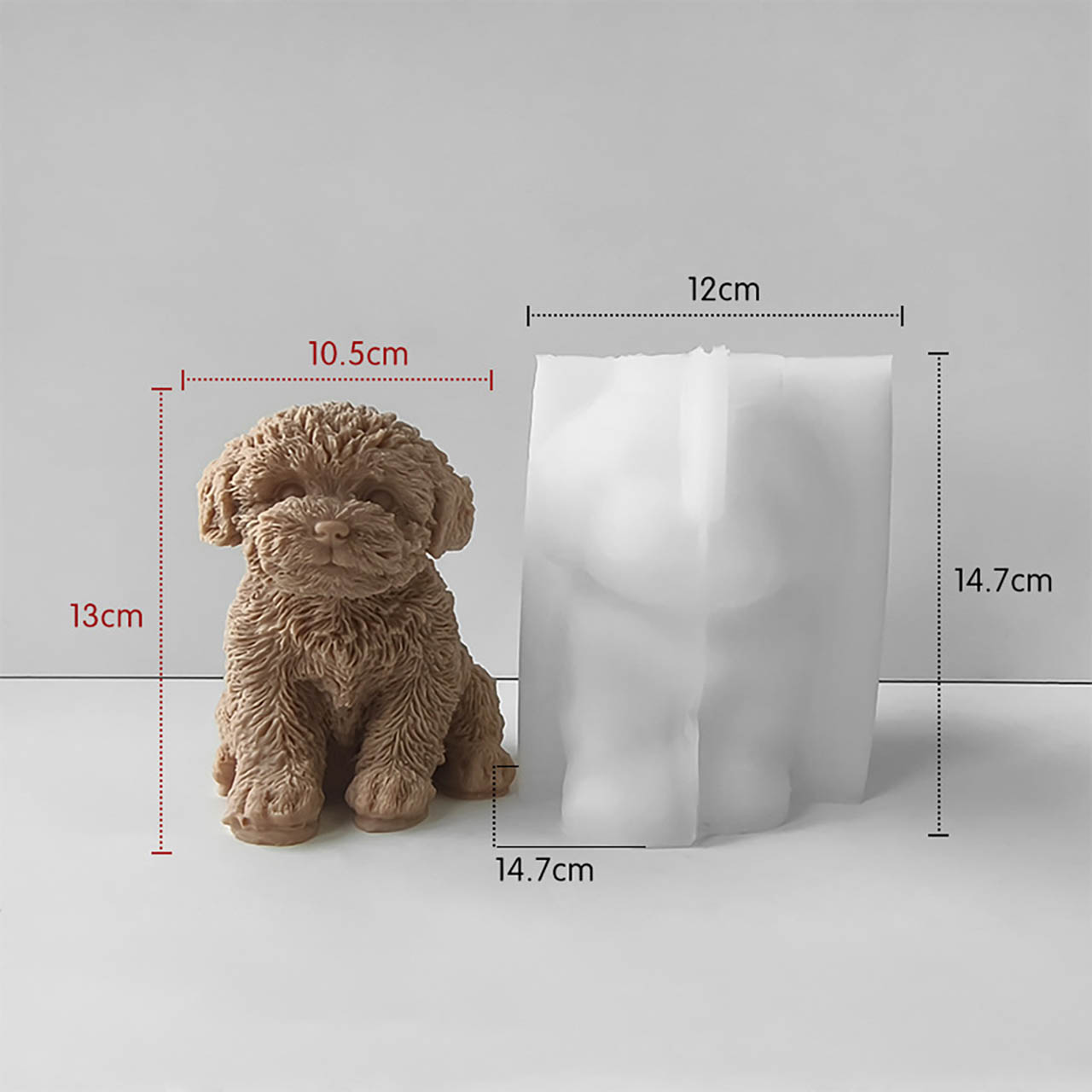 Cute Teddy Dog Candle Mold, Dog Silicone Mold, Animal Resin Mold for Soap Soy Wax Epoxy DIY Handcraft Home Ornaments Wedding Party Decoration Birthday Gifts