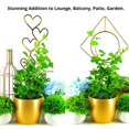 thumbnail image 3 of Support Plant Climbing Frame Durable Geometric Pentagram Iron Decorative Sturdy Garden Decor Heart Shape Steel Trellis, 3 of 9