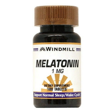 Windmill Melatonin 1Mg Tablets To Support Normal Sleep, 100 Ea, 3 Pack