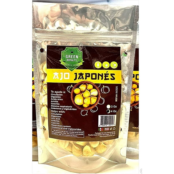 AJO Japonés (Japanese Garlic) 100 Natural 4 oz resealable Bag Vegan