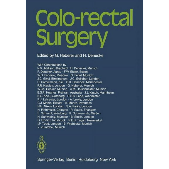 Colo-Rectal Surgery, (Paperback)