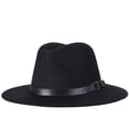 thumbnail image 4 of Xinwanna Fedora Hat Solid Color Adjustable British Style Jazz Cap Costume Accessory Streetwear, 4 of 8