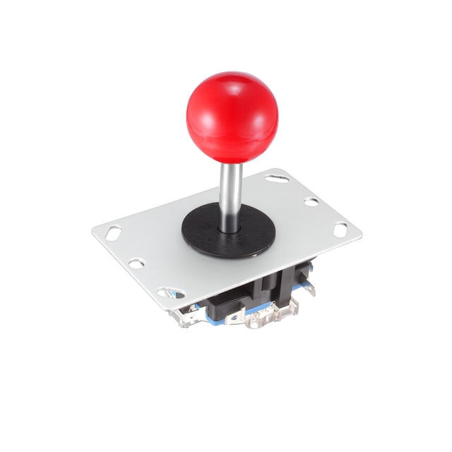 Palanca de control Joystick Interruptor Rocker de 4 vías Mango de bola roja Piezas DIY Juego clásico de competencia de lucha arcade
