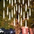 thumbnail image 4 of Luces de lluvia de meteoritos, 50 cm, 8 tubos, luces navideñas para exteriores, luces de gota de lluvia, decoración navideña para bodas, fiestas, árboles, 4 of 5