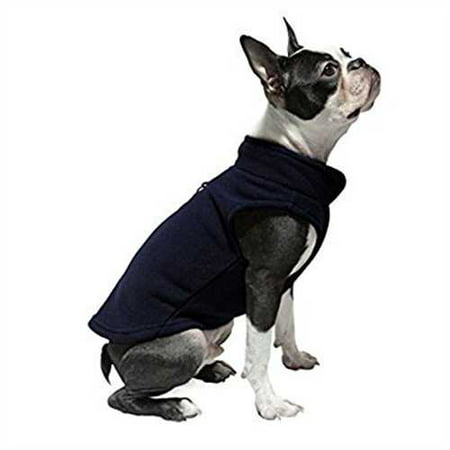 Gooby Every Day Fleece Cold Weather Dog Vest for Small Dogs, Navy, (Best Dog Boots For Cold Weather)