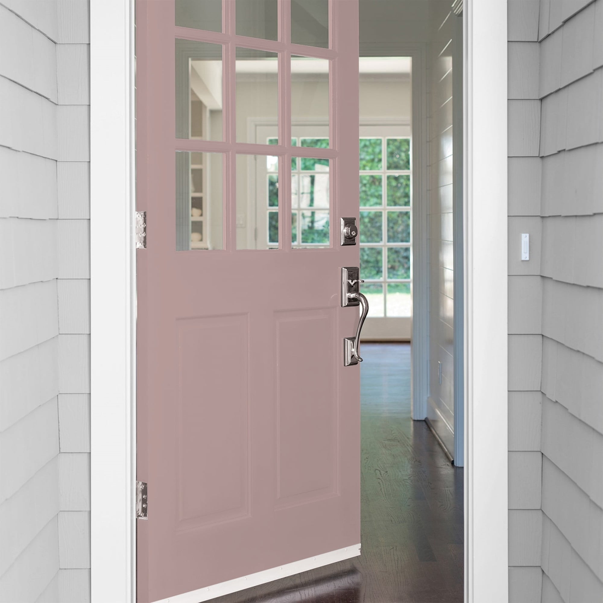 Glidden One Coat Tawny Mushroom / Pink Satin Exterior Paint with Primer, 5 Gallon