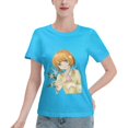 thumbnail image 1 of Women's Basic Short Sleeve T-Shirt Cardinal Girl Sakura, 1 of 6