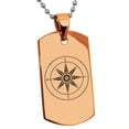 thumbnail image 1 of Stainless Steel Nautical Wind Compass Engraved Dog Tag Pendant Necklace, 1 of 1