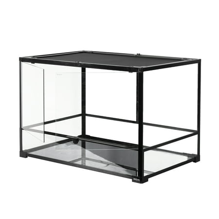 REPTI-ZOO Reptile Large Terrarium Upgrade Glass Front Opening Tank Dual Swing Doors with Screen Ventilation, 36" x 24" x 24", 90 Gallon