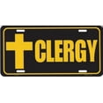 thumbnail image 2 of Clergy Metal License Plate, 2 of 2