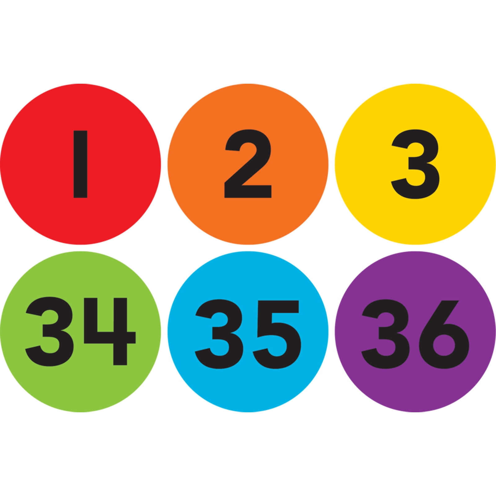 Teacher Created Resources Spot On Numbers 136 Carpet Markers, 4"