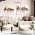 thumbnail image 4 of Elephant Stock Austin Skyline Colors Wall Art - Horizontal Multi Panel Canvas - Living Room Wall Decor - City Multi Panel - Purple And Green Decor - 45" x 28", 4 of 8