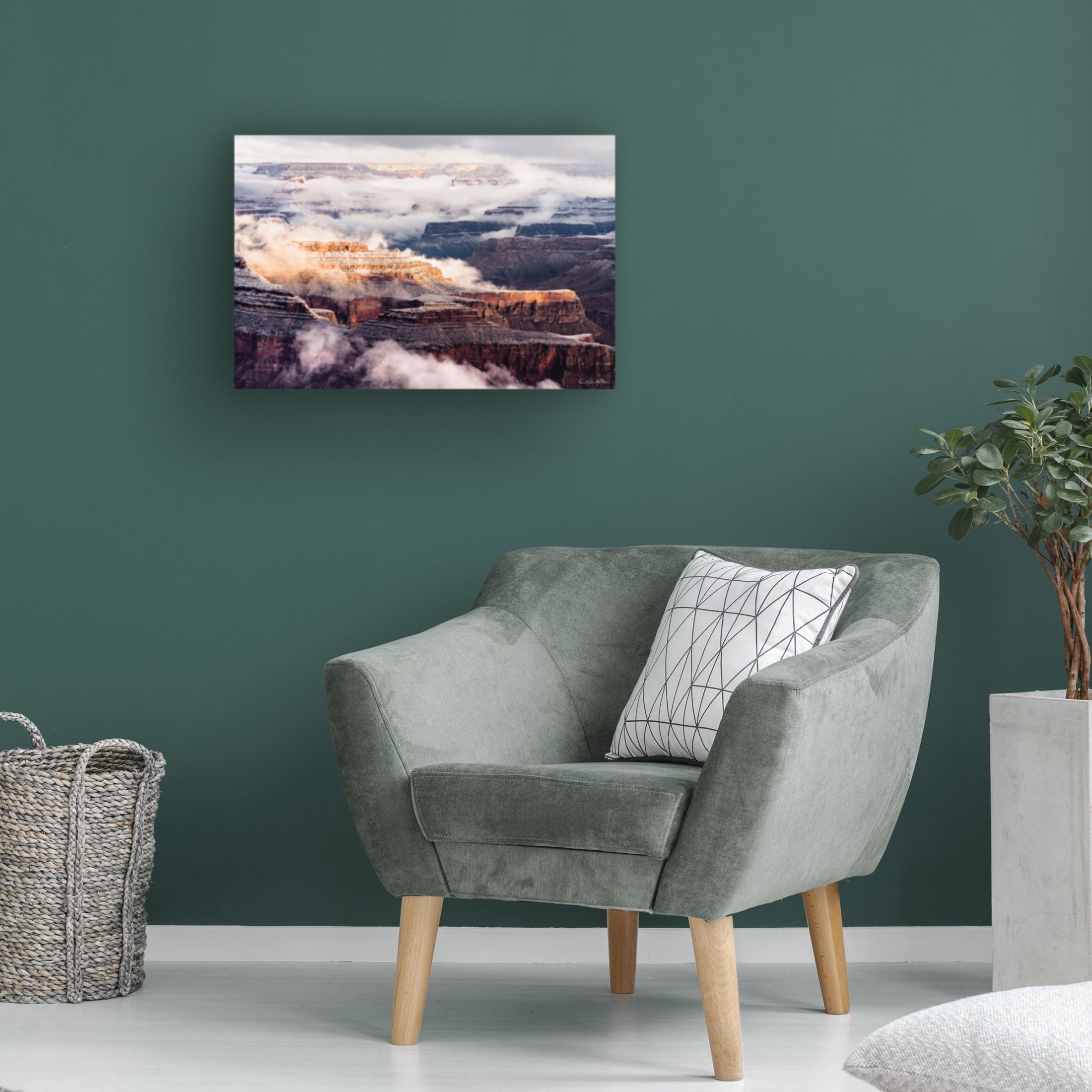 Canvas Wall Art - Kent Burkhardsmeier 'Grand Clouds' Wall Art for Living Room, Bedroom, or Office Décor by Trademark Fine Art - 32 x 22 Inches