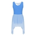 thumbnail image 2 of ZDHoor Kids Girls Chiffon Asymmetric Dance Dress Sleeveless Tank Leotard Ballerina Lyrical Costume Light Blue 6, 2 of 7