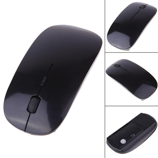 Mouse Ratón óptico inalámbrico Ndcxsfigh 2.4G Receptor ultrafino para computadora PC negro