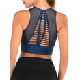 thumbnail image 6 of DODOING Women's Seamless Sports Bra High Impact Mesh Openwork Workout Running Crop Tops Longline Yoga Bra 2 Pack, 6 of 7