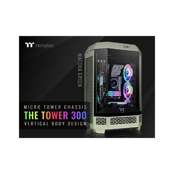 Thermaltake The Tower 300 Matcha Green Micro Tower Chassis CA1Y400SEWN00