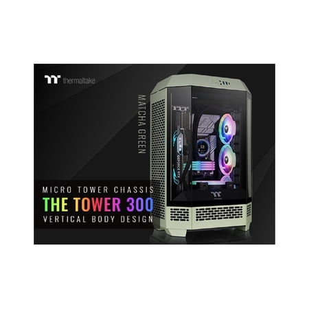 Thermaltake The Tower 300 Matcha Green Micro Tower Chassis CA1Y400SEWN00