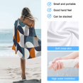 thumbnail image 4 of Beach Towel Mid Century Geometric Bath Pool Towels Abstract Modern Orange Blue Absorbent Beach Towel Soft Large Quick Dry Lightweight Camping Travel Sports Yoga Gym Swim Towels for Adult 35x70 Inch, 4 of 9