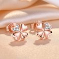 thumbnail image 2 of Pendientes de plata de ley 925 con Número romano para mujer, exquisitos accesorios de joyería para novia, regalo de moda para boda, 2 of 2