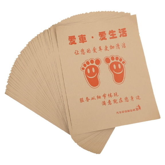 50pcs Paper Floor Mat Vehicles Mats Car Detailing Floor Mat Paper Paper Car Mats Floor Mats For Car Auto Detailing Supplies