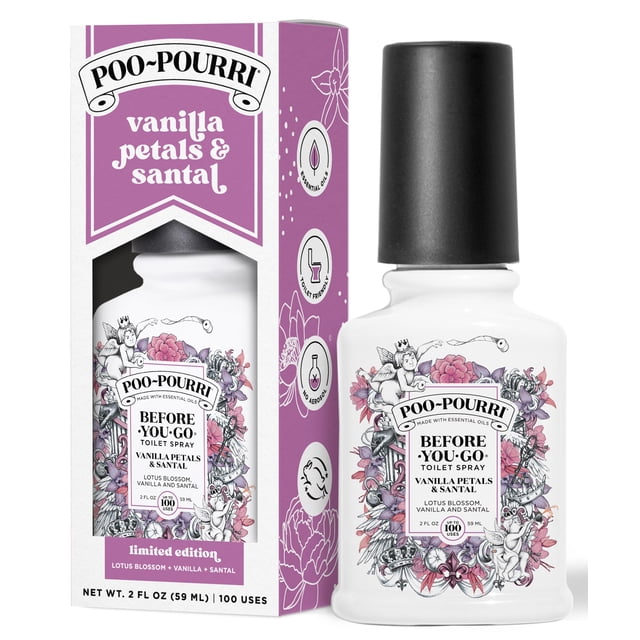 Spray de baño Poo-Pourri Before-You-Go con pétalos de vainilla, 60 ml