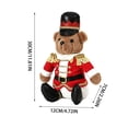 thumbnail image 3 of Nutcracker Style Christmas Teddy Bear,Soldier Costume Design Stuffed Animal Doll for Desktop Mantel,Festive Nutcracker Bear Decor for Home Holiday Gift Display,Red, 3 of 7