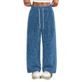 thumbnail image 3 of Women's Fleece Pajama Pants Mid Weight Warm Lounge Bottoms Drawstring Elastic Waist Casual Soft Sleepwear, 3 of 7