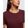 thumbnail image 4 of CRZ YOGA Pima Cotton Crewneck T-Shirts for Women Workout Casual Yoga Athletic Short Sleeve Shirts Soft Tops, 4 of 5