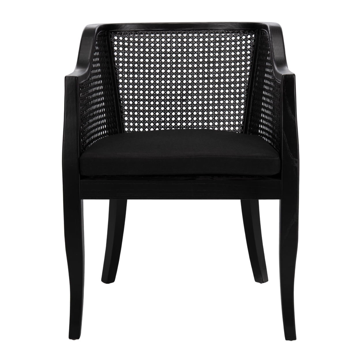 SAFAVIEH Rina Contemporary Nautical Solid Dining Chair, Black
