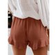 thumbnail image 3 of Pantalones cortos con volantes en la cintura elástica, pantalones cortos con dobladillo con volantes, pantalones cortos informales con dobladillo con volantes, pantalones cortos con dobladillo con volantes para mujer, funcionalidad versátil, 3 of 6