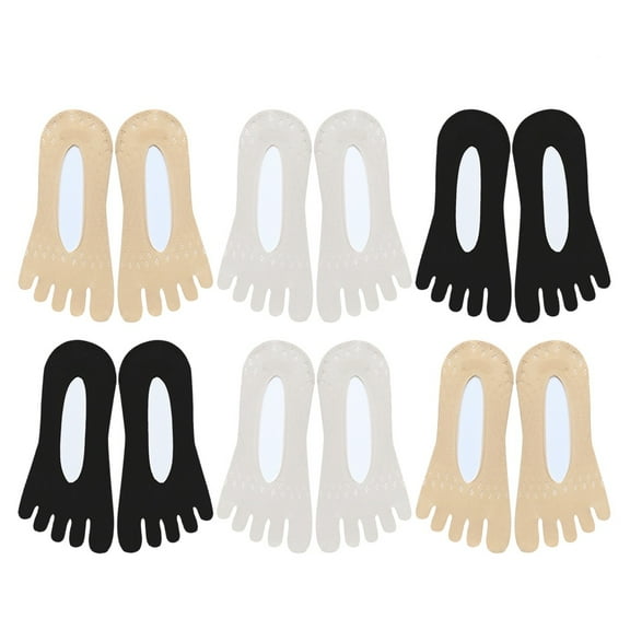 Phenofice 10 Pairs Crew Socks Socks Anti-slip Breathable Comfortable for Women Yoga Toe Separators