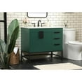 thumbnail image 2 of Elegant Decor Eugene 36" Aluminum MDF Single Bathroom Vanity in Green, 2 of 8