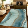 thumbnail image 3 of Nordic Home Decor Living Room Carpet, Abstract Light Green Gold Marble Area Rugs, Non-Slip Foldable Washable Mat For Sofa Bedroom Entryway Hallway Dining Table Office 3x4ft, 3 of 6