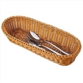thumbnail image 2 of 4X Cesta de Mimbre Tejida Ovalada Cesta de Pan Cesta de Servicio, Cesta de Almacenamiento de 14 Pulgadas para Alimentos Frutas Almacenamiento de CosméTicos Mesa y BañO, 2 of 5