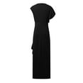 thumbnail image 5 of Durtebeua Women's Split Bodycon Mermaid Evening Cocktail Long Dress Black,M, 5 of 5