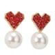 thumbnail image 5 of Pendientes de Tuerca Con Diamantes de Imitación ANGGREK En Forma de Corazón 2 cm, 5 of 7