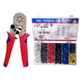 thumbnail image 1 of Pinzas de crimpado HSC8 6-6A con 1900 terminales - Ajustable para cables 0.25-6mm², diseño hexagonal, mangos ergonómicos azul/rojo y mecanismo de trinquete para mayor precisión. Ideal para trabajos, 1 of 6