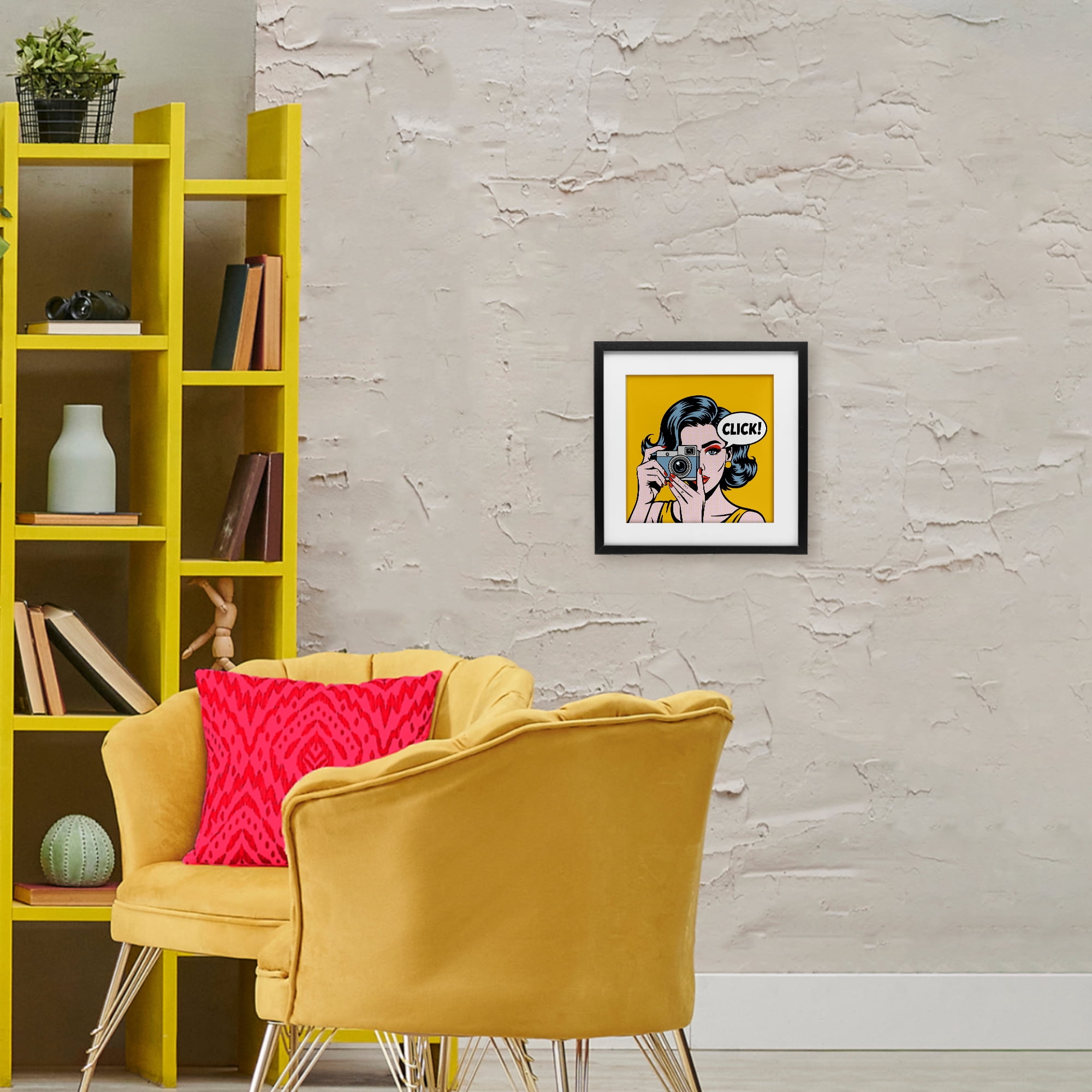 Stupell Industries Click Retro Photographer Black Framed Print Under Glass, design by Andreas Magnusson