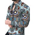 thumbnail image 1 of Chemise pour Homme Rétro Street 2024 Printemps/été Automne/hiver Mode Chemise pour Homme Imprimée 3D Manches Longues Haut à Boutons, 1 of 5