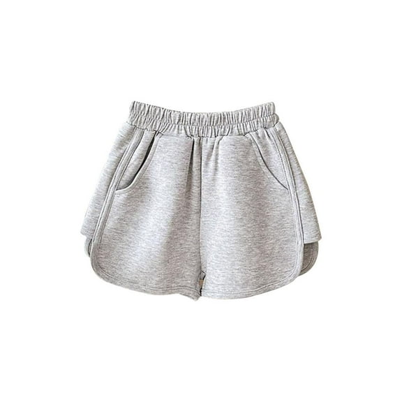 Bxsruta Girls Shorts, Toddler Kids Girls Fashion Solid Color Cute Summer Leisure Pants Shorts, Gray 2 Years